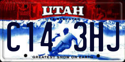 UT license plate C143HJ