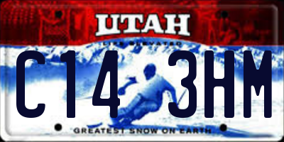 UT license plate C143HM