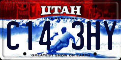 UT license plate C143HY