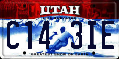 UT license plate C143IE