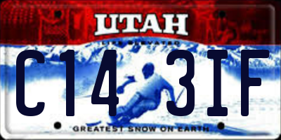 UT license plate C143IF