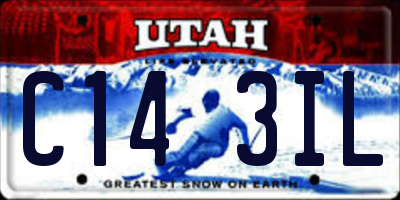 UT license plate C143IL