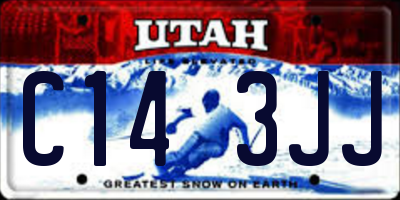 UT license plate C143JJ