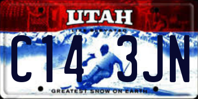 UT license plate C143JN