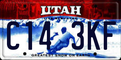 UT license plate C143KF
