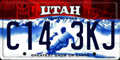 UT license plate C143KJ