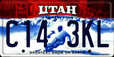 UT license plate C143KL