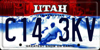 UT license plate C143KV