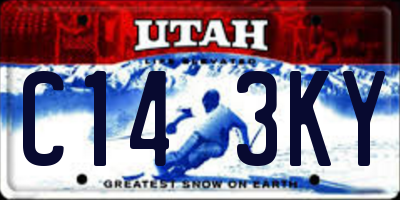 UT license plate C143KY