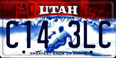 UT license plate C143LC