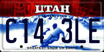 UT license plate C143LE