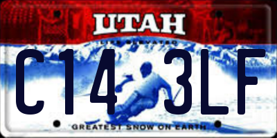 UT license plate C143LF