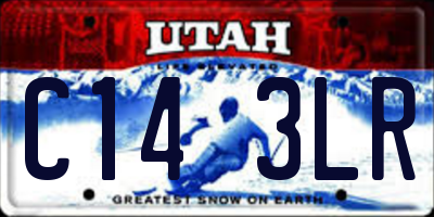 UT license plate C143LR