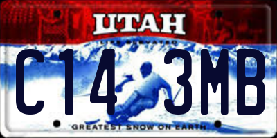 UT license plate C143MB