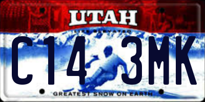 UT license plate C143MK