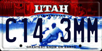 UT license plate C143MM