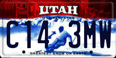 UT license plate C143MW
