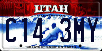 UT license plate C143MY