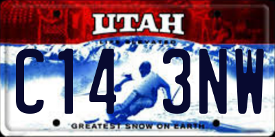 UT license plate C143NW