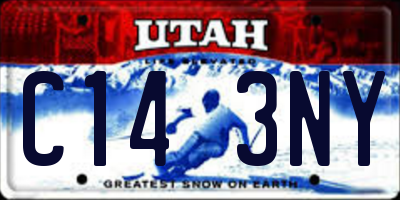 UT license plate C143NY