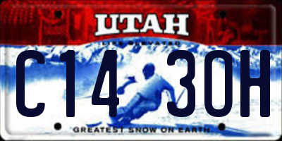 UT license plate C143OH