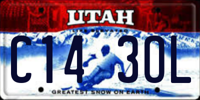 UT license plate C143OL