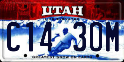 UT license plate C143OM