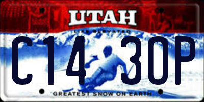 UT license plate C143OP