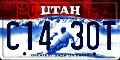 UT license plate C143OT