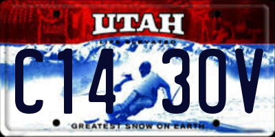 UT license plate C143OV