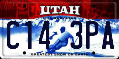 UT license plate C143PA