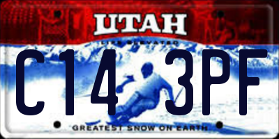 UT license plate C143PF