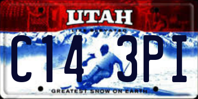 UT license plate C143PI