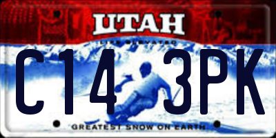 UT license plate C143PK