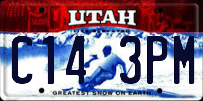 UT license plate C143PM