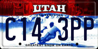 UT license plate C143PP