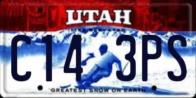 UT license plate C143PS