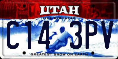 UT license plate C143PV