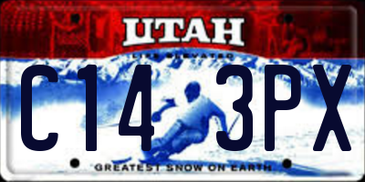 UT license plate C143PX