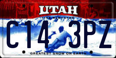 UT license plate C143PZ
