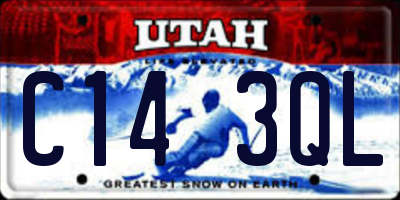 UT license plate C143QL