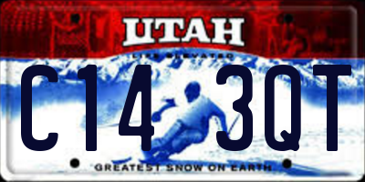 UT license plate C143QT