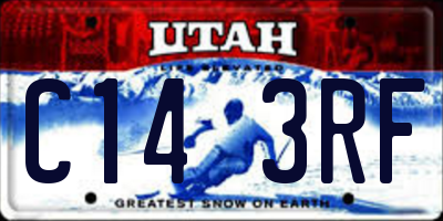 UT license plate C143RF