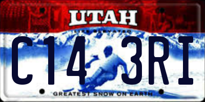 UT license plate C143RI