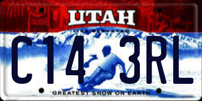 UT license plate C143RL