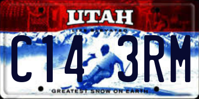 UT license plate C143RM