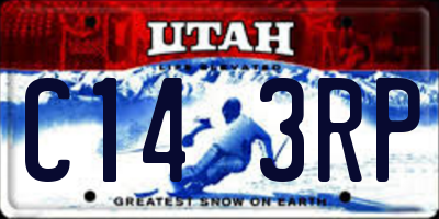 UT license plate C143RP