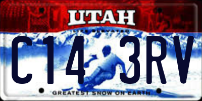 UT license plate C143RV