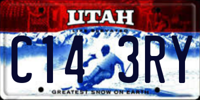 UT license plate C143RY