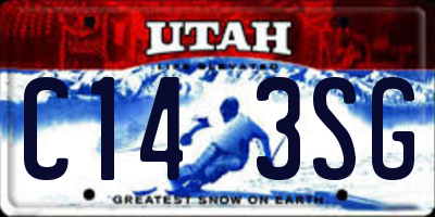 UT license plate C143SG